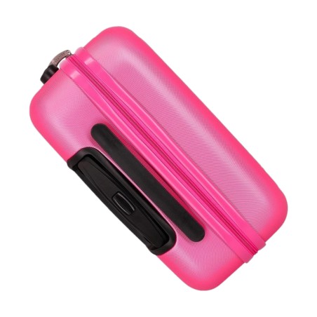 Roll Road CAMBOYA 506912EE Trolley Cabina 40x55x20 cm 4 Ruote Rigido Rosa Chiaro
