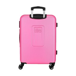 Roll Road CAMBOYA 506922E Trolley Medio Estendibile 65X46X23 cm 4 Ruote Rigido Rosa Chiaro 2