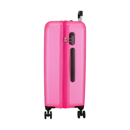 Roll Road CAMBOYA 506922E Trolley Medio Estendibile 65X46X23 cm 4 Ruote Rigido Rosa Chiaro
