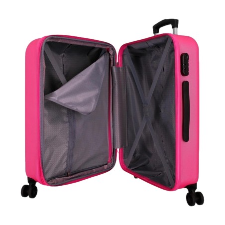 Roll Road CAMBOYA 506922E Trolley Medio Estendibile 65X46X23 cm 4 Ruote Rigido Rosa Chiaro