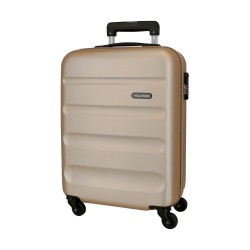 Roll Road FLEX 5849169 Trolley Cabina 40x55x20 cm 4 Ruote Rigido Champagne