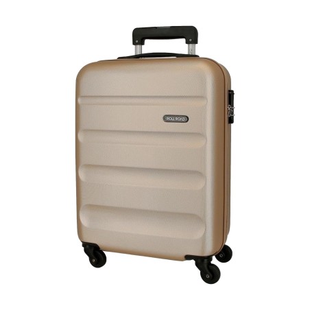 Roll Road FLEX 5849169 Trolley Cabina 40x55x20 cm 4 Ruote Rigido Champagne
