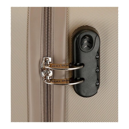 Roll Road FLEX 5849169 Trolley Cabina 40x55x20 cm 4 Ruote Rigido Champagne