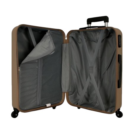 Roll Road FLEX 5849269 Trolley Medio 65X46X25 cm 4 Ruote Rigido Champagne