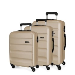 Roll Road FLEX 5849469 Set Trolley 55-65-75 cm 4 Ruote Champagne