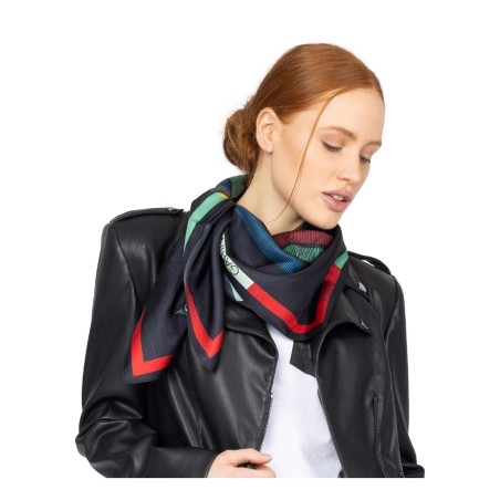 Gattinoni  AIKKP0001WKAK01 Foulard Donna in Seta 90x90 cm Black