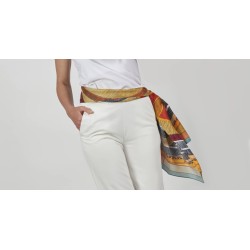 Gattinoni Planetario AEGPL1060 WKAP02 Foulard Donna 50x175 cm Classic Print 2