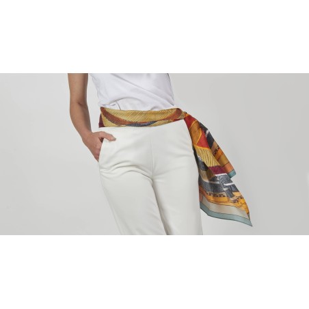 Gattinoni Planetario AEGPL1060 WKAP02 Foulard Donna 50x175 cm Classic Print