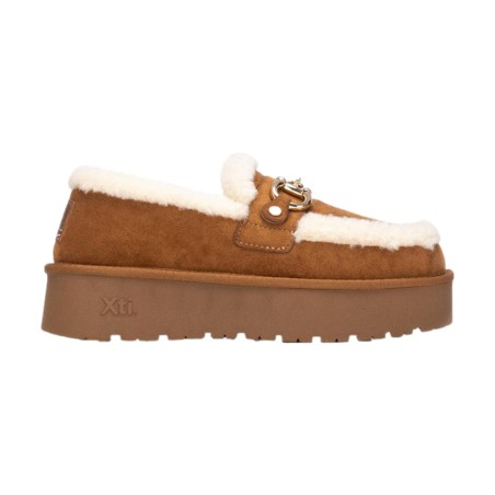 XTI 144720 Mocassino Donna Platform Con Accessorio Camel