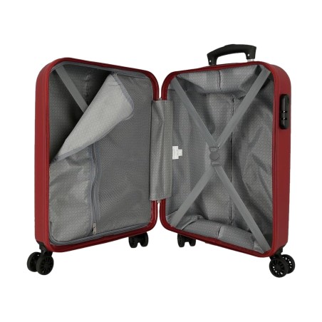 Roll Road Camboya 506912B Trolley Cabina 40x55x20 cm 4 Ruote Rigido Bordeaux