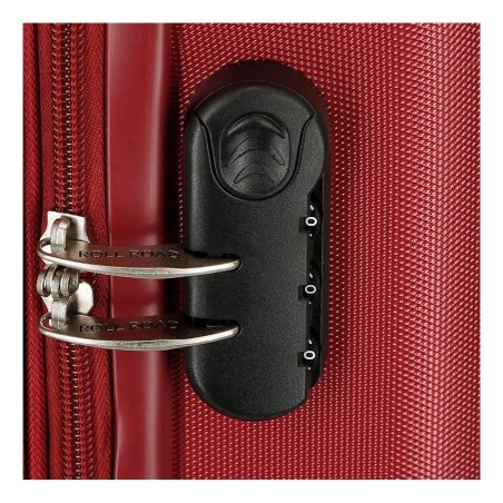 Roll Road Camboya 506912B Trolley Cabina 40x55x20 cm 4 Ruote Rigido Bordeaux