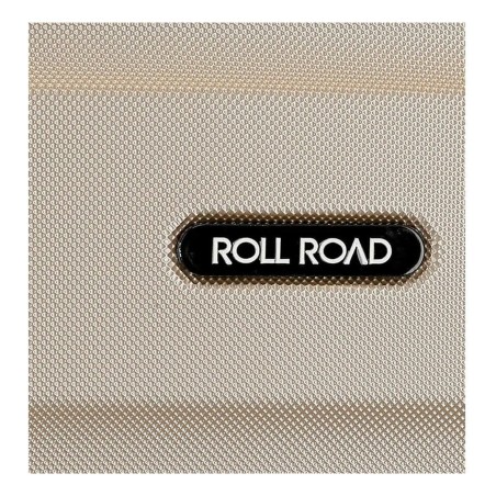 Roll Road FLEX 5849969 Trolley Cabina Bagaglio a Mano 31x44x20 cm 2 Ruote Rigido Champagne