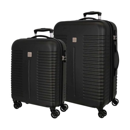 Roll Road INDIA  5089521 Set 2 Trolley 55-70 cm 4 Ruote Nero