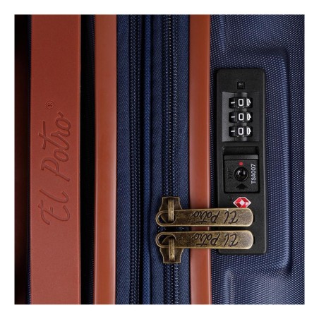 El Potro OCURI 5128826 Trolley Medio Estendibile 70X49X28 cm 4 Ruote Rigido Blu Navy