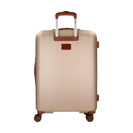 El Potro OCURI 5128827 Trolley Medio Estendibile 70X49X28 cm 4 Ruote Rigido Champagne
