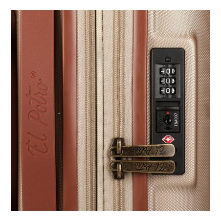 El Potro OCURI 5128827 Trolley Medio Estendibile 70X49X28 cm 4 Ruote Rigido Champagne