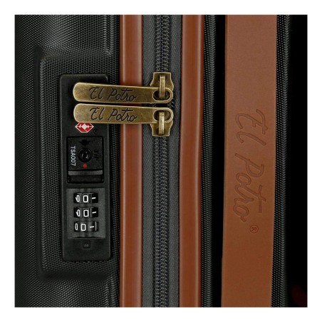 El Potro OCURI 5128821 Trolley Medio Estendibile 70X49X28 cm 4 Ruote Rigido Grigio