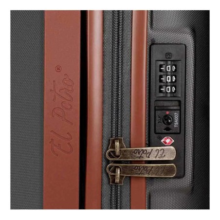 El Potro OCURI 5128821 Trolley Medio Estendibile 70X49X28 cm 4 Ruote Rigido Grigio