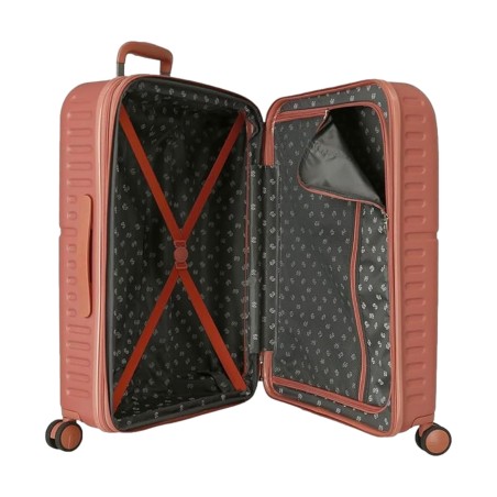 Pepe Jeans 7689226 Trolley Medio Estendibile 70X48X28 cm 4 Ruote Rigido Terracotta