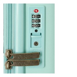 Pepe Jeans 7689225 Trolley Medio Estendibile 70X48X28 cm 4 Ruote Rigido Turchese 2