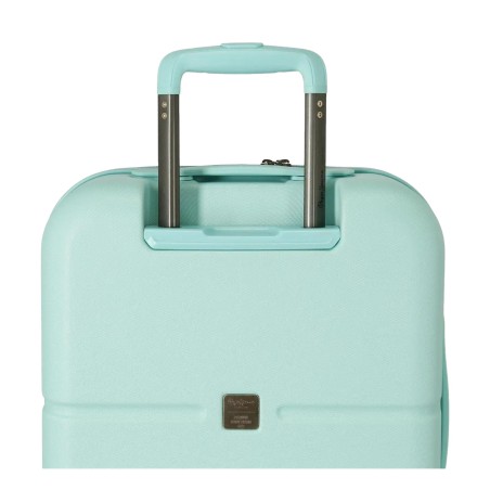 Pepe Jeans 7689225 Trolley Medio Estendibile 70X48X28 cm 4 Ruote Rigido Turchese