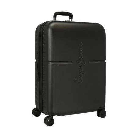 Pepe Jeans 7689221 Trolley Medio Estendibile 70X48X28 cm 4 Ruote Rigido Nero