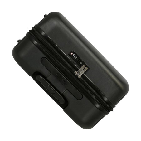 Pepe Jeans 7689221 Trolley Medio Estendibile 70X48X28 cm 4 Ruote Rigido Nero