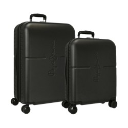 Pepe Jeans 7689521 SET 2 PZ Trolley  50-70 cm 4 Ruote Rigido Nero