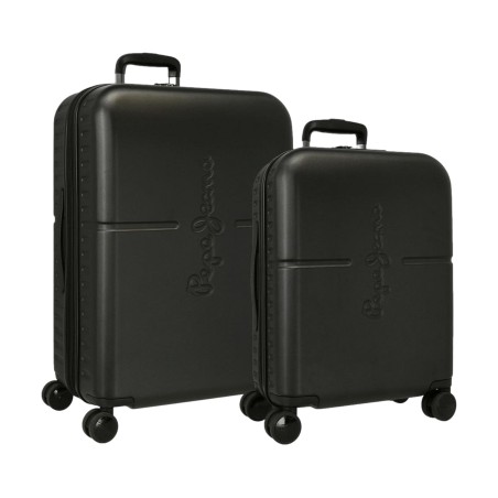 Pepe Jeans 7689521 SET 2 PZ Trolley  50-70 cm 4 Ruote Rigido Nero