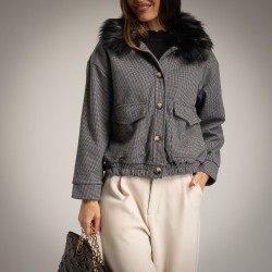 GC Wear 36698  MODE Bomber Foderato con Collo Ecofur Grigio 