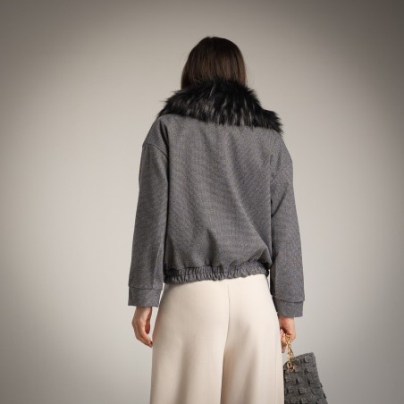 GC Wear 36698  MODE Bomber Foderato con Collo Ecofur Grigio 