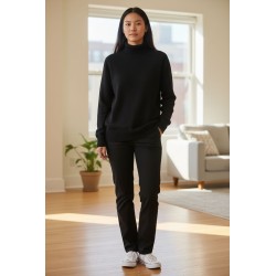 BLASH BS9700003 Lupetto Donna Viscosa Mano Calda Nero