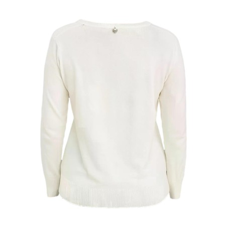 BLASH BS9700004 Maglioncino Girocollo Donna Viscosa Mano Calda Latte