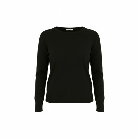 BLASH BS9700004 Maglioncino Girocollo Donna Viscosa Mano Calda Nero