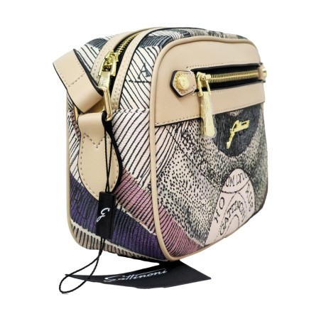Gattinoni Planetarium BIGPL6555WPQ003 Camera Case Crossbody con Tracolla Watercolor Beige