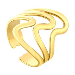GC Jewels Anello Ondulato Regolabile Oro
