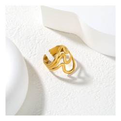 GC Jewels Anello Ondulato Regolabile Oro 2