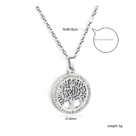 GC Jewels Collana Albero della Vita Oro e Argento