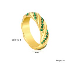 GC Jewels Anello con Smeraldi Intrecciati Verde 2