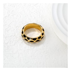 GC Jewels Anello a Goccia Oro e Nero 2