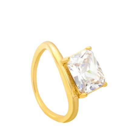 GC Jewels Anello con Zircone da 8 mm Bianco