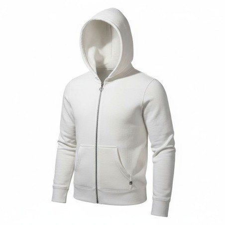 BLASH BS9720001 Felpa con Cappuccio Donna e Zip Bianco