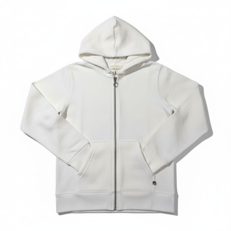 BLASH BS9720001 Felpa con Cappuccio Donna e Zip Bianco