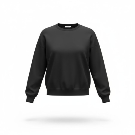 BLASH BS9720003 Felpa Donna G/C Con Spacchi Laterale Nero