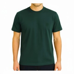 Urban Ring  UR9110001 T-Shirt Uomo Manica Corta Cotone Logo Ricamato Verde Bosco