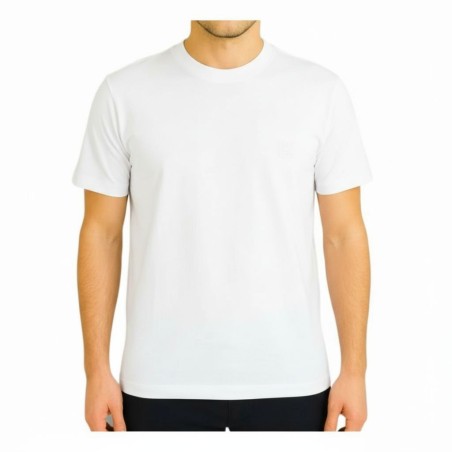 Urban Ring  UR9110001 T-Shirt Uomo Manica Corta Cotone Logo Ricamato Latte