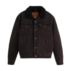 Levi's TYPE 3 SHERPA TRUCKER Giubbotto Di Jeans Uomo Black
