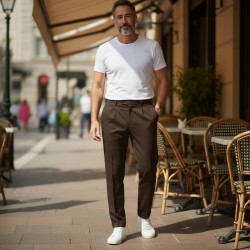 GC LUXURY PORTOFINO Pantalone Uomo Casual Marrone
