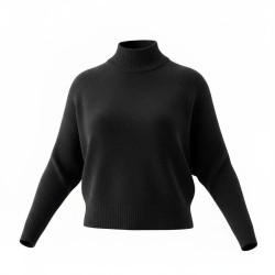 GC Wear 3150 Maglioncino Mezzo Collo Manica Pipistrello Corto Donna Nero