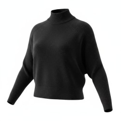 GC Wear 3150 Maglioncino Mezzo Collo Manica Pipistrello Corto Donna Nero 2